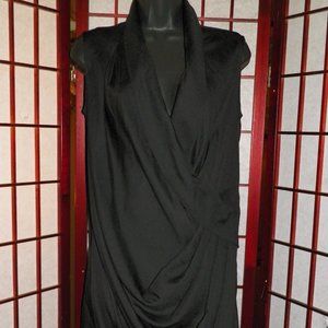 Mark Avon Black Dress Knee Length Draped NWOT  S/P